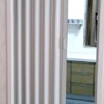 Falttür Kunststoff PVC Falttüre Schiebetür Nischentür Raumtrennung Faltwand weiß oder Nussbaum 82x203cm (Weiß)  