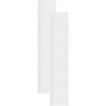 DecoMeister Lamellentür weiß seidenmatt aus Holz Massivholz Holztür Schranktür mit geschlossenen Profilbretter für Kleiderschrank Möbelfronten 394x1995 mm 2-er Pack lackiert  